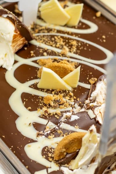 Gelato artesanal sabor cookies da Nonno Francesco